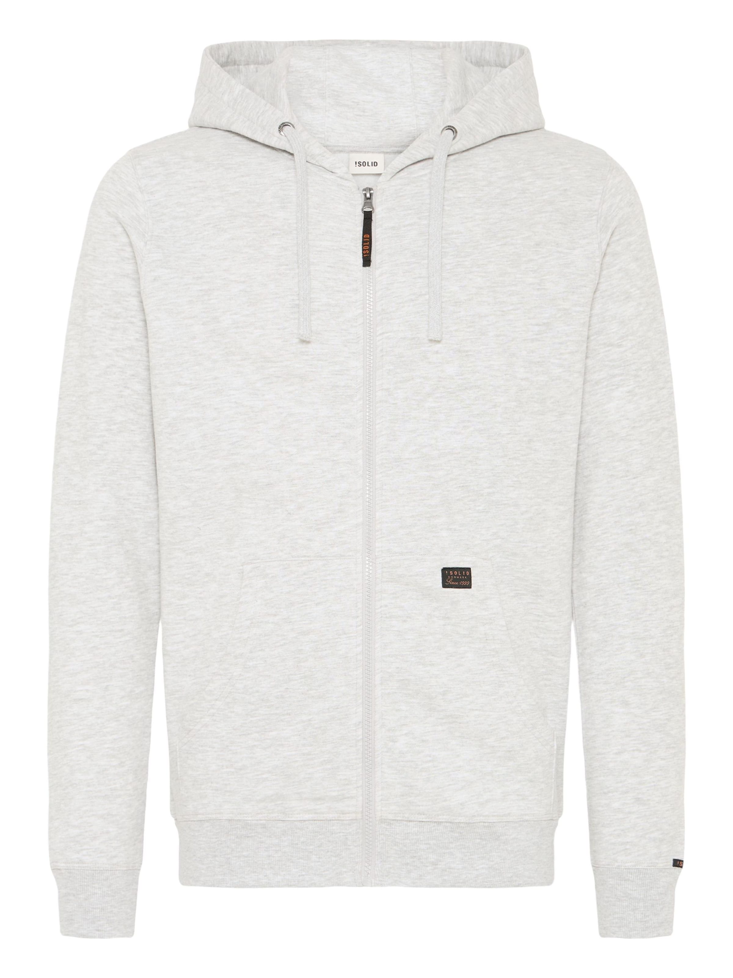 !Solid - Sudadera con cremallera 'SDAupo' en blanco: frente