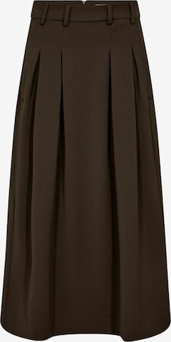 Jupe 'Anya' co'couture en marron : devant