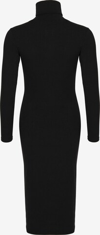 Squad the label Knitted dress 'Turtleneck Ripped' in Black