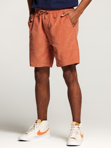 Regular Pantalon 'Reed' Shiwi en orange : devant