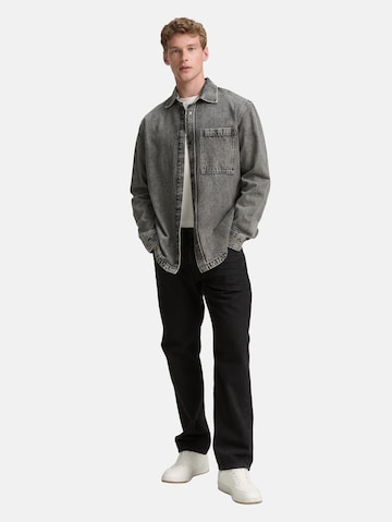 TOM TAILOR DENIM Regular fit Button Up Shirt in Grey