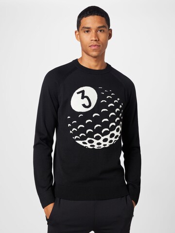 ADIDAS GOLF Športen pulover | črna barva: sprednja stran