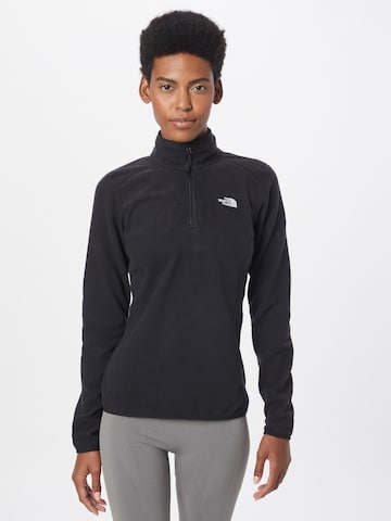 THE NORTH FACE Sportpullover '100 Glacier' in Schwarz: predná strana