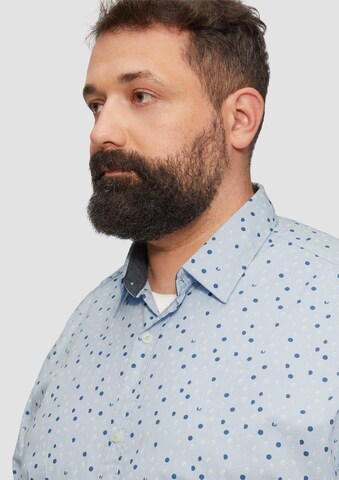 s.Oliver Slim fit Button Up Shirt in Blue