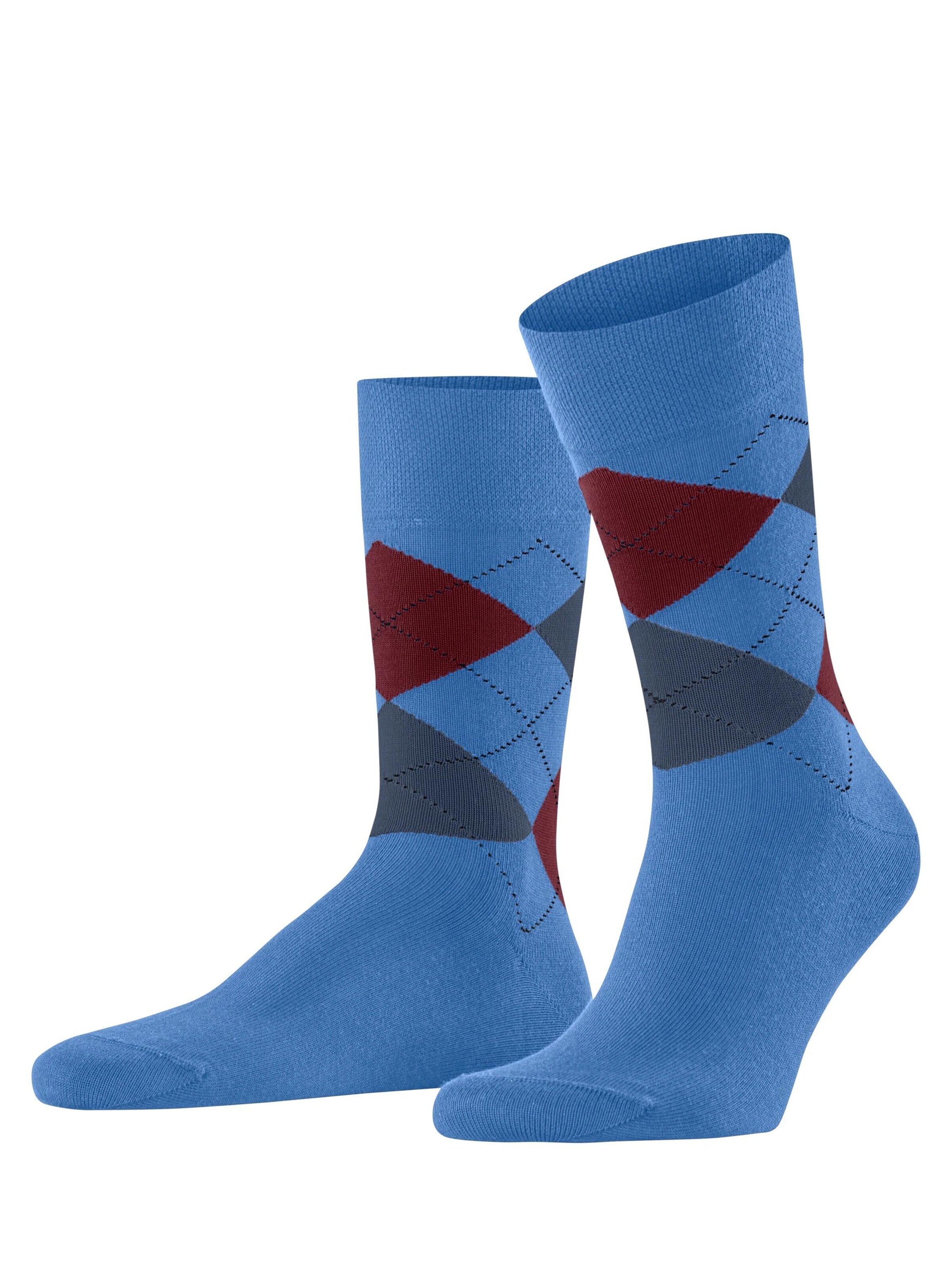 FALKE Socken 'Sensitive Argyle'‌ in Blau: Vorderseite