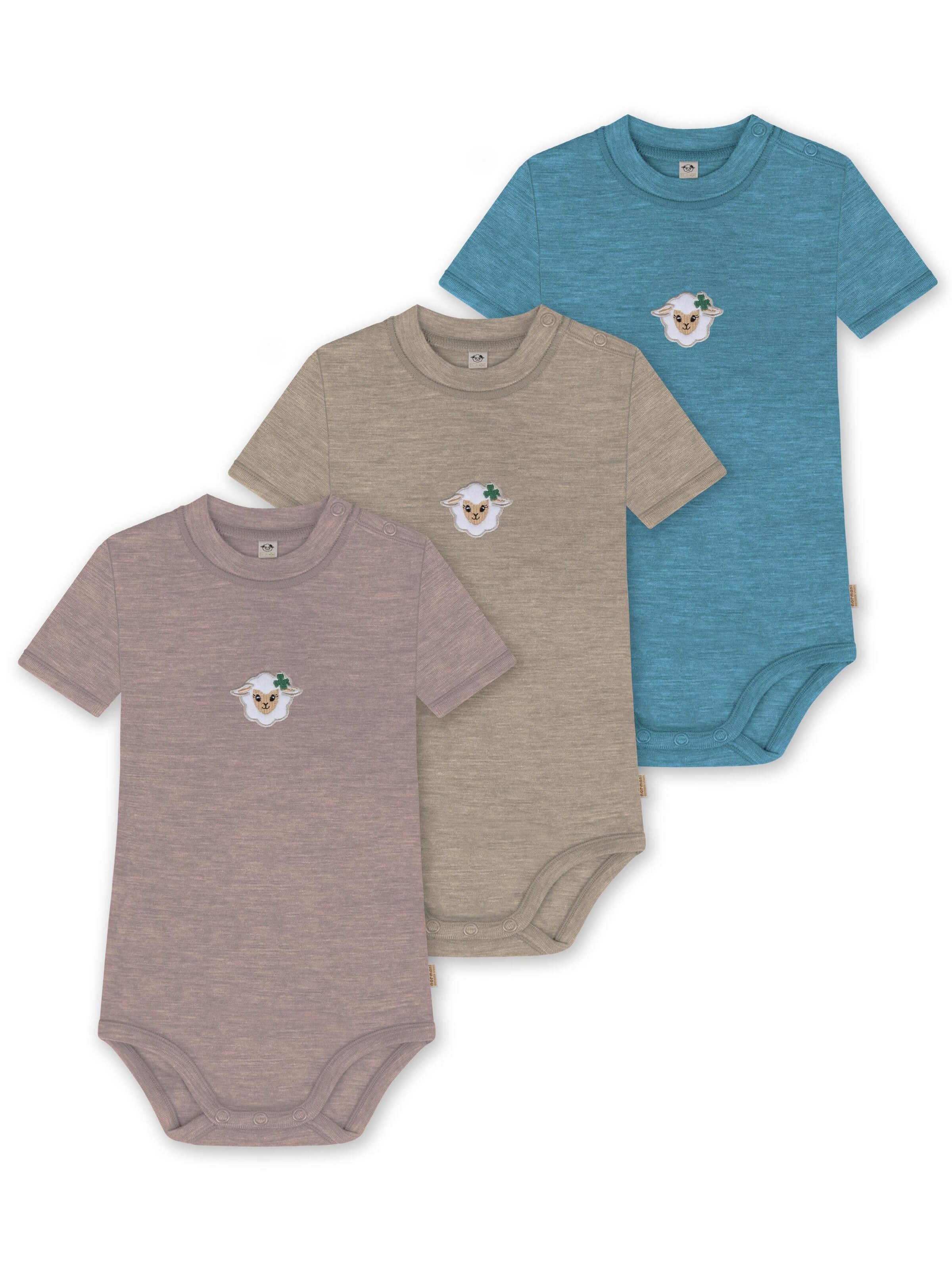 Barboteuse / body 'Tihoi' normani en bleu : devant