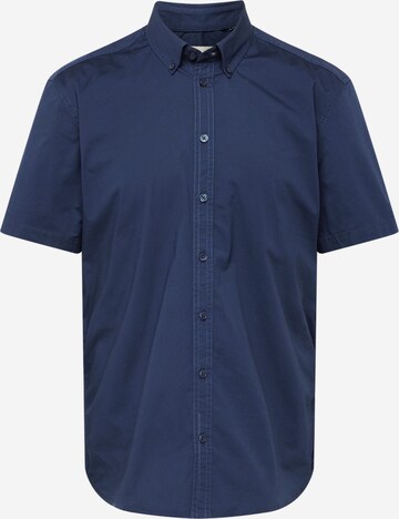 Chemise BLEND en bleu : devant