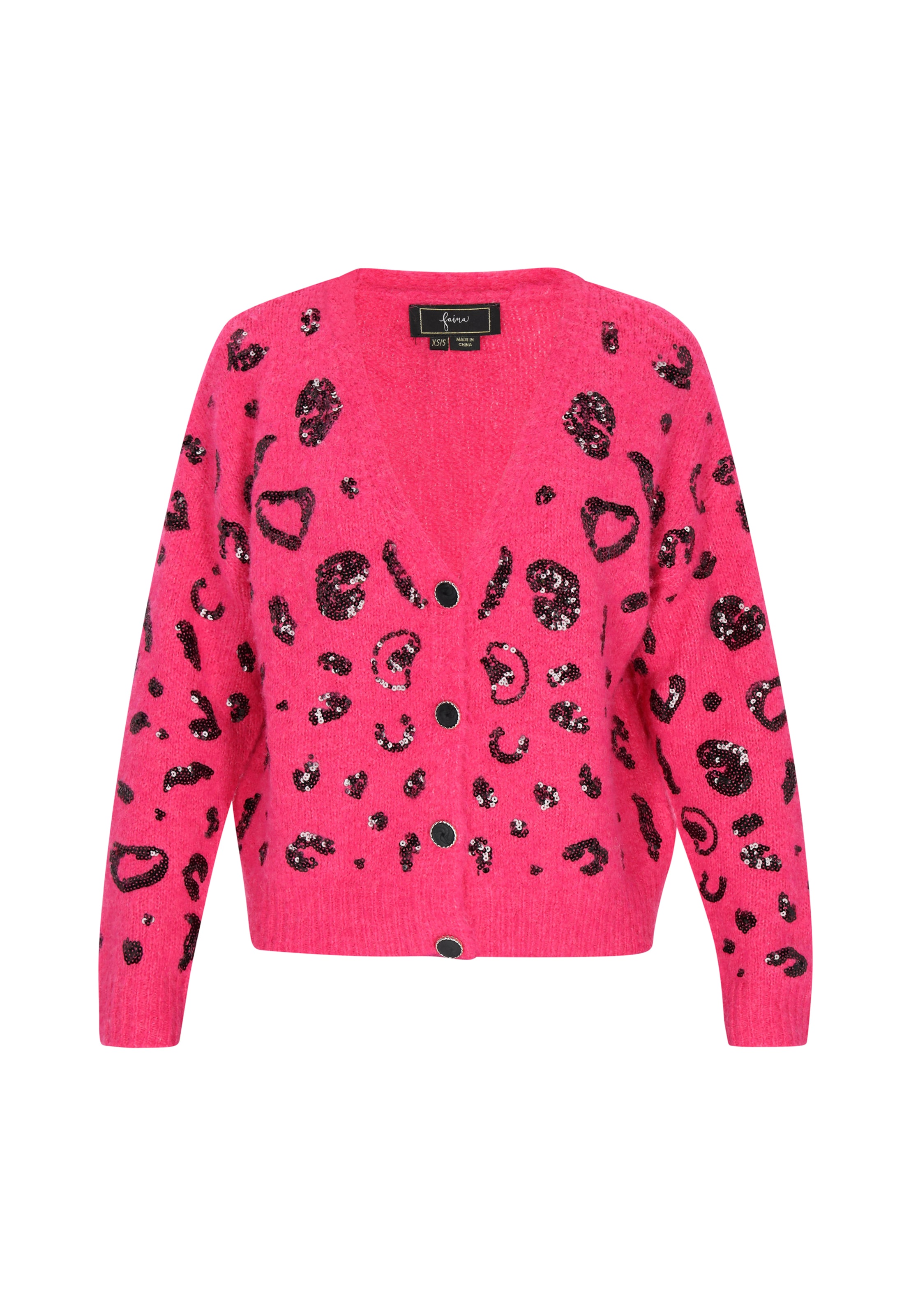 Geacă tricotată 'Fashion Look' de la faina pe roz: față