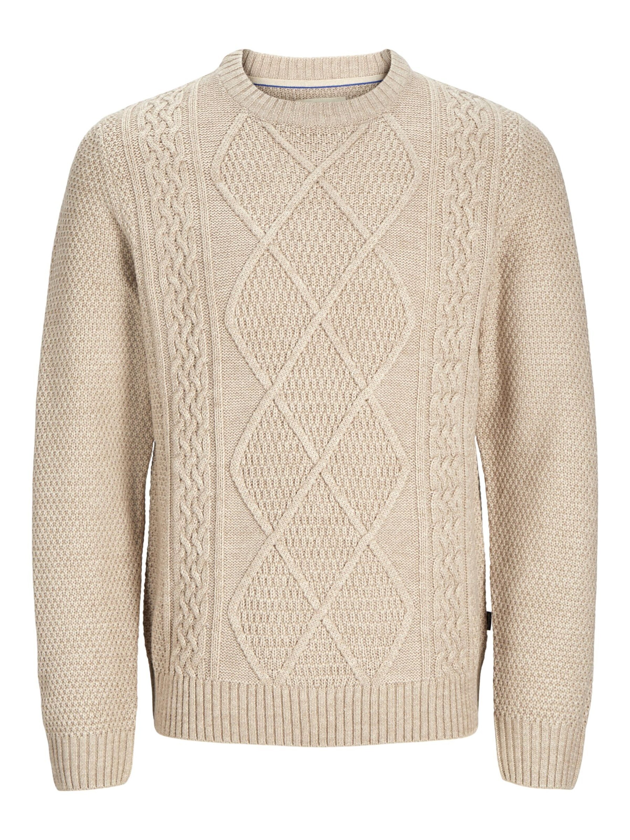 JACK & JONES Sweater 'JPRBLUDiogo' in Beige: front