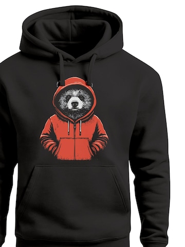 Neverless Sweatshirt 'Bear Hoodie' in Black