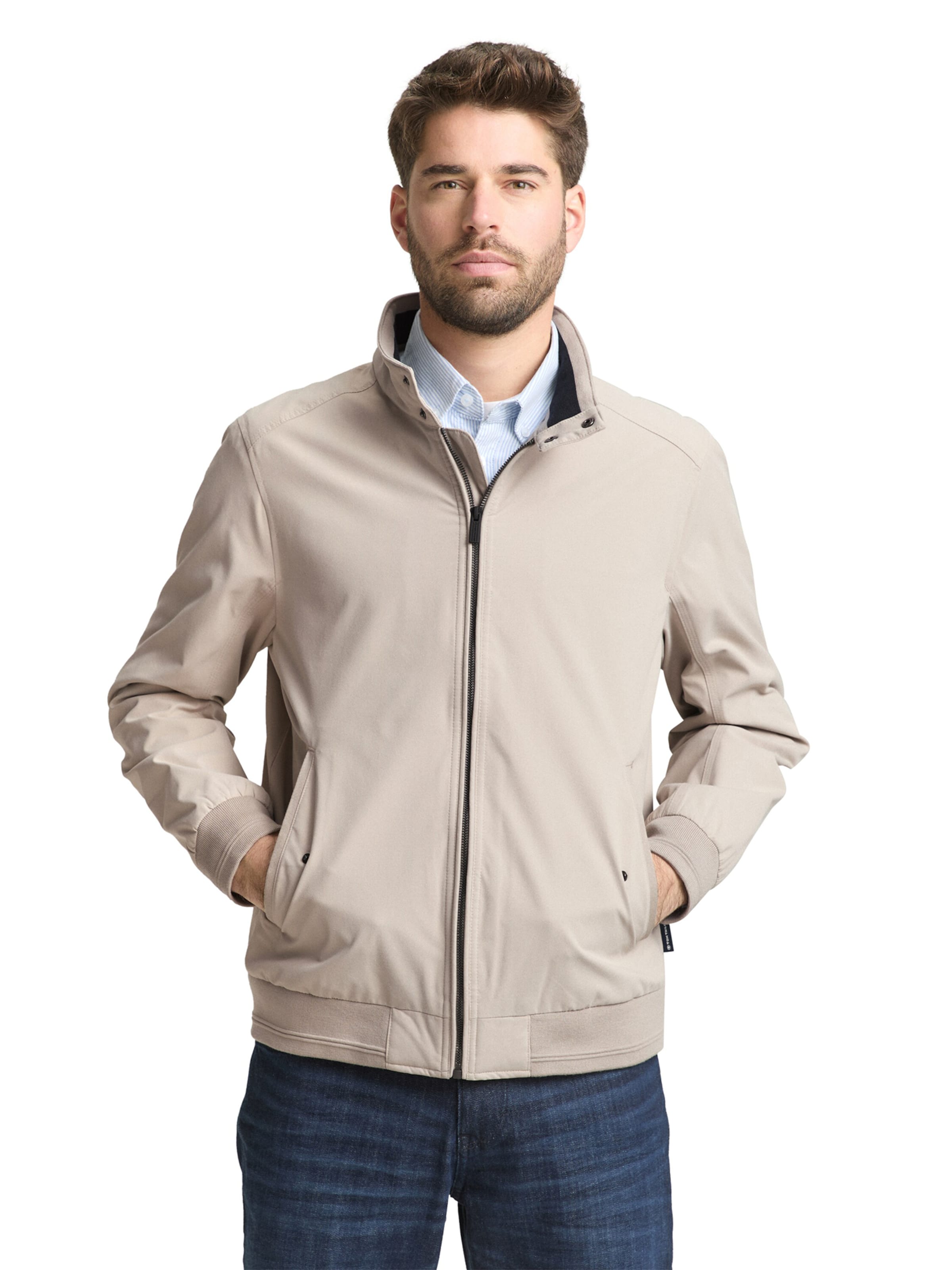TOM TAILOR Between-season jacket in Beige: front