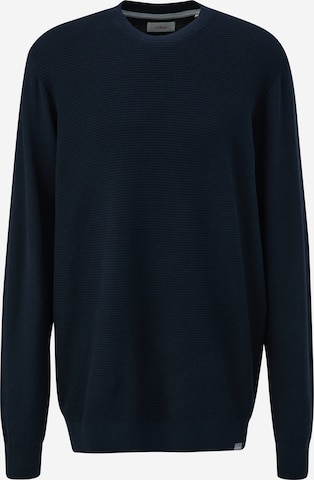 s.Oliver Men Tall Sizes Sweater in Blue: front