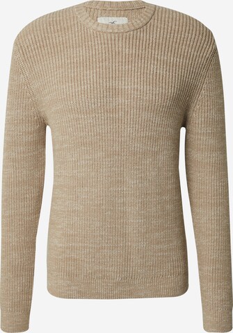 HOLLISTER - Jersey en beige: frente