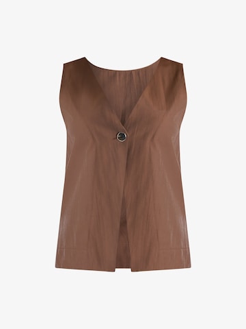Ottod’Ame - Top em castanho: frente