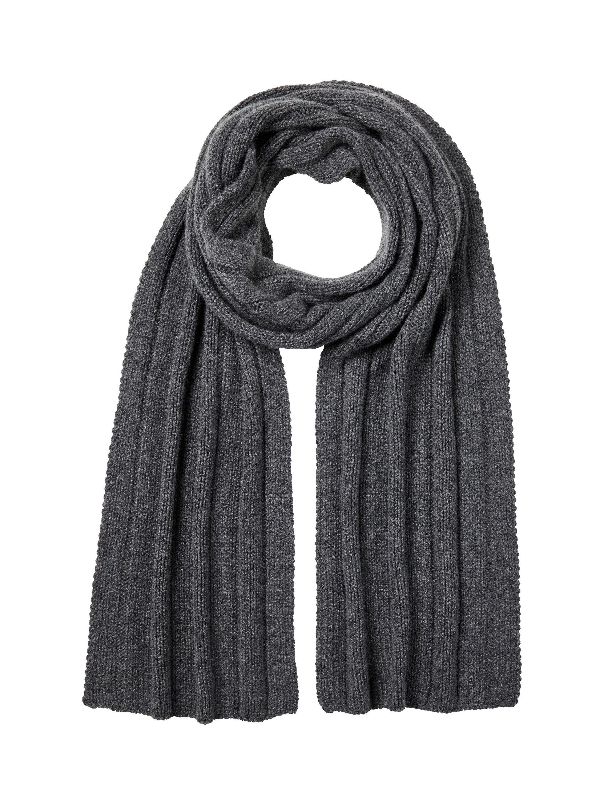 FALKE Scarf 'Pure Cashmere' in Grey: front