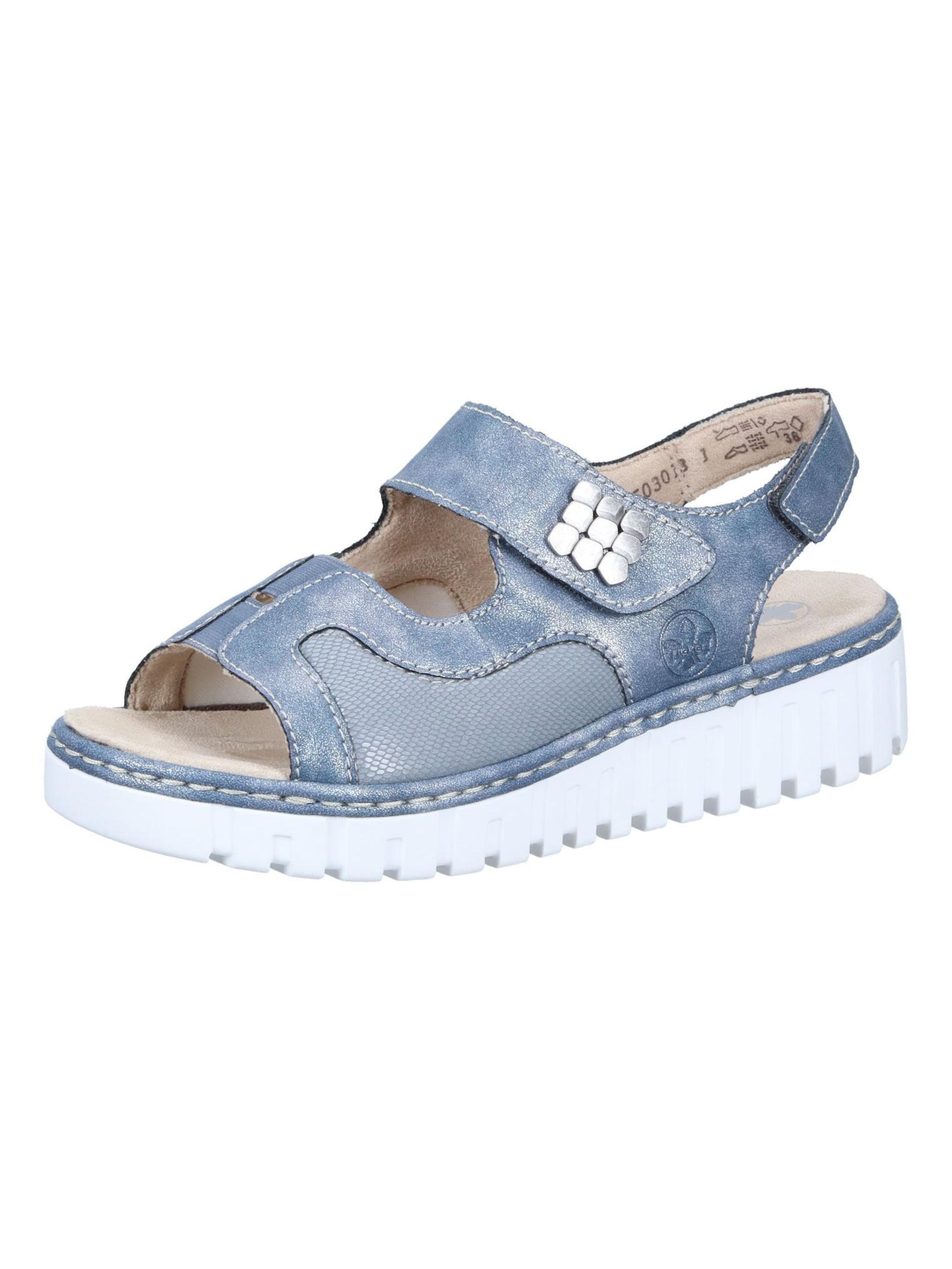 Sandales Rieker en bleu : devant