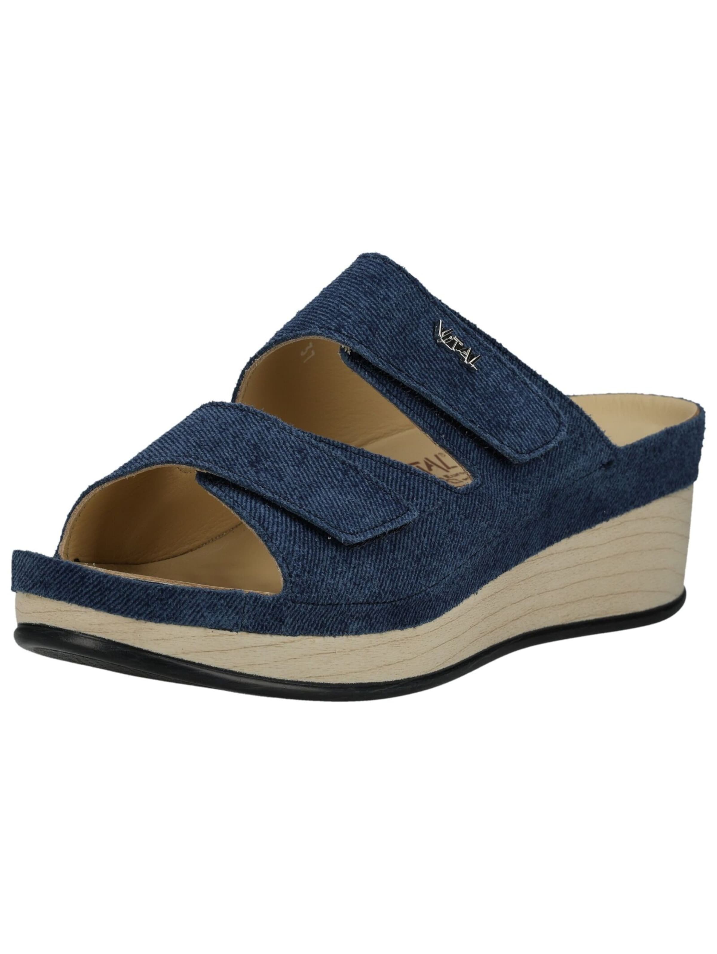 vital Pantolette in Blau: Vorderseite