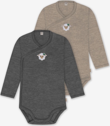 Barboteuse / body normani en beige : devant