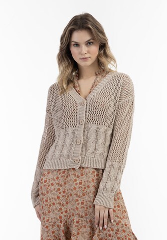 DreiMaster Vintage Knit cardigan in Beige: front