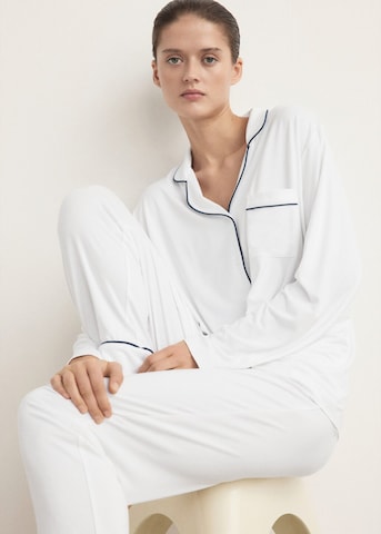 MANGO Pyjama 'Liz' in Weiß