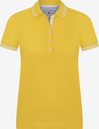DENIM CULTURE Poloshirt 'Mariana' in gelb / weiß, Produktansicht