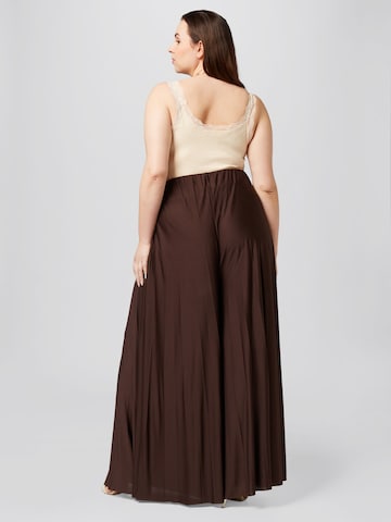 Wide leg Pantaloni 'Samantha' di Guido Maria Kretschmer Curvy in marrone: dietro