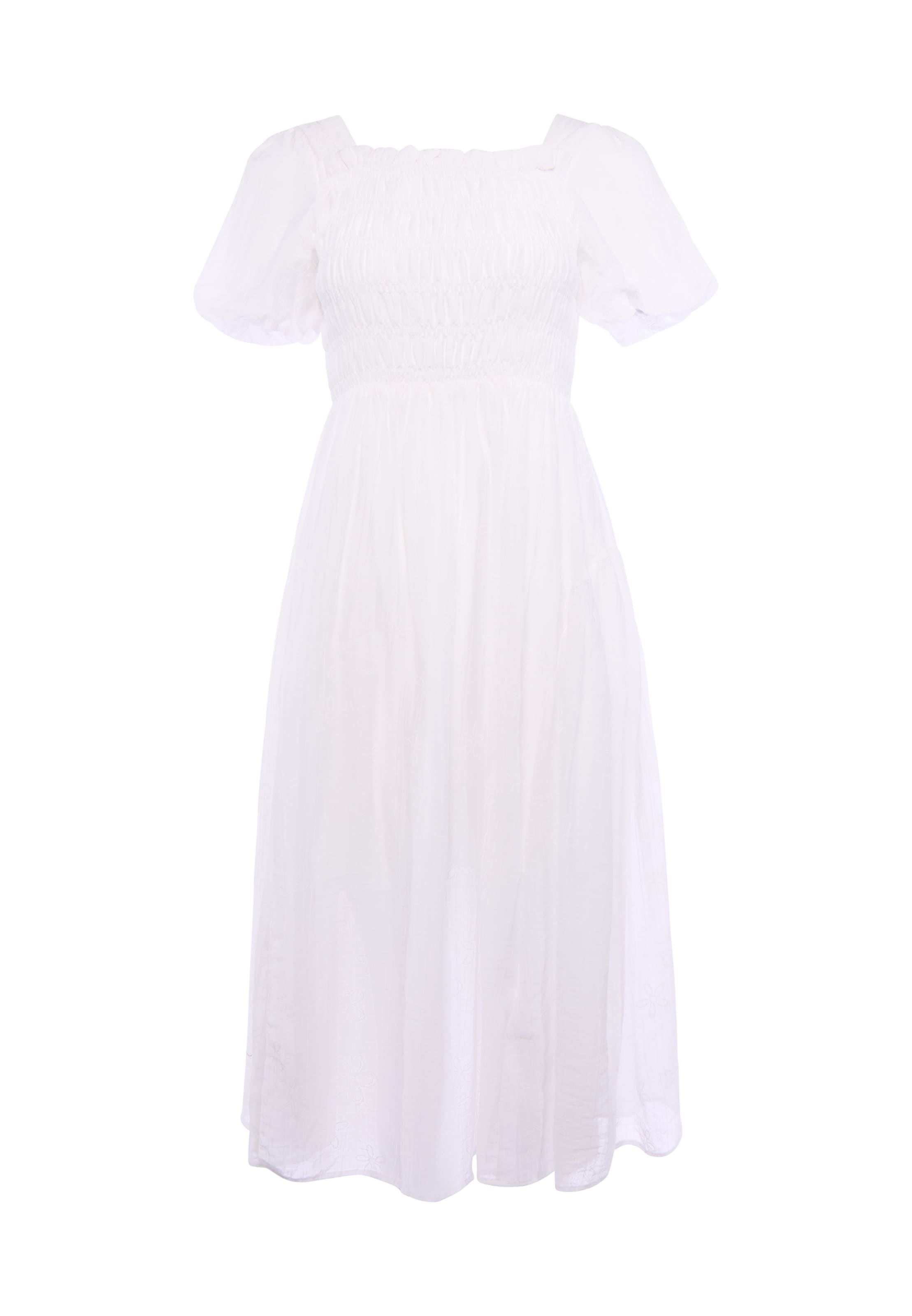 Usha Robe en 32 en blanc, Vue avec produit