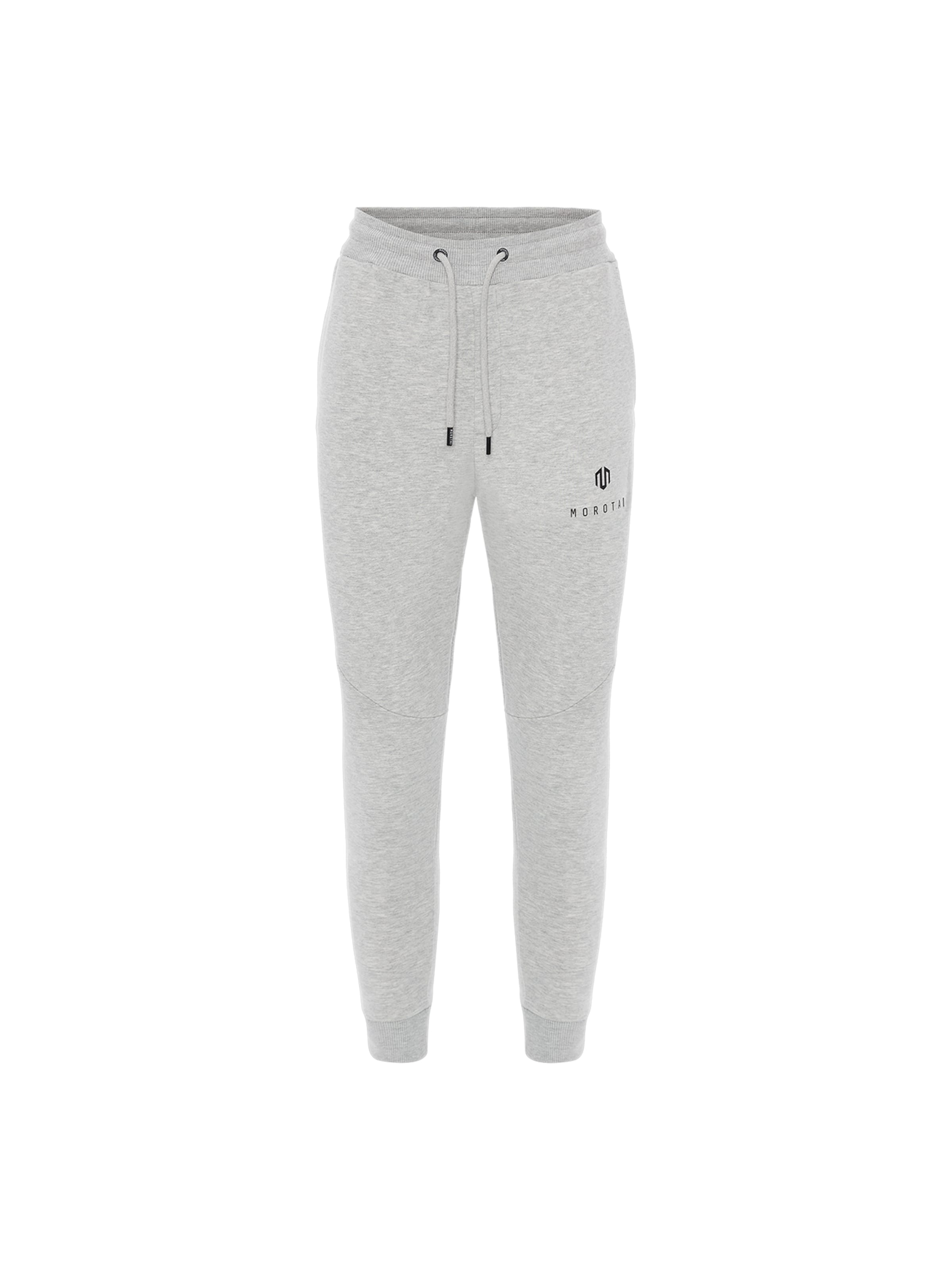 MOROTAI Tapered Sportsbukser 'Corporate' i grå: forside