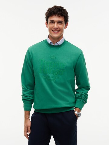 TOMMY HILFIGER Sweatshirt 'Terry' in Green: front