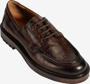 Chaussure basse 'Schnürschuhe' Desa en marron : devant