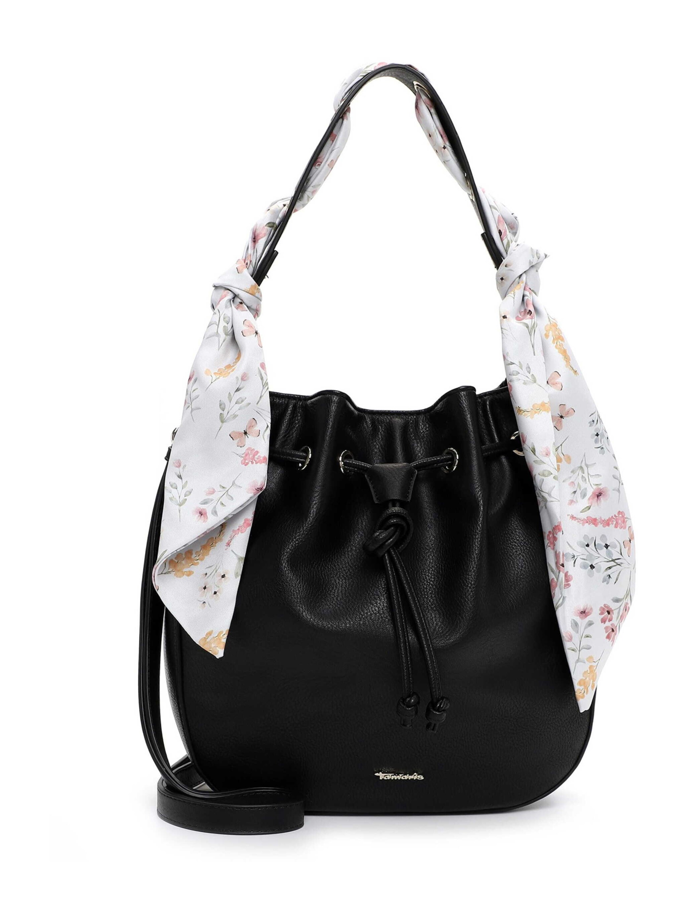 Borsa a sacco 'Fabia' di Tamaris in nero: frontale