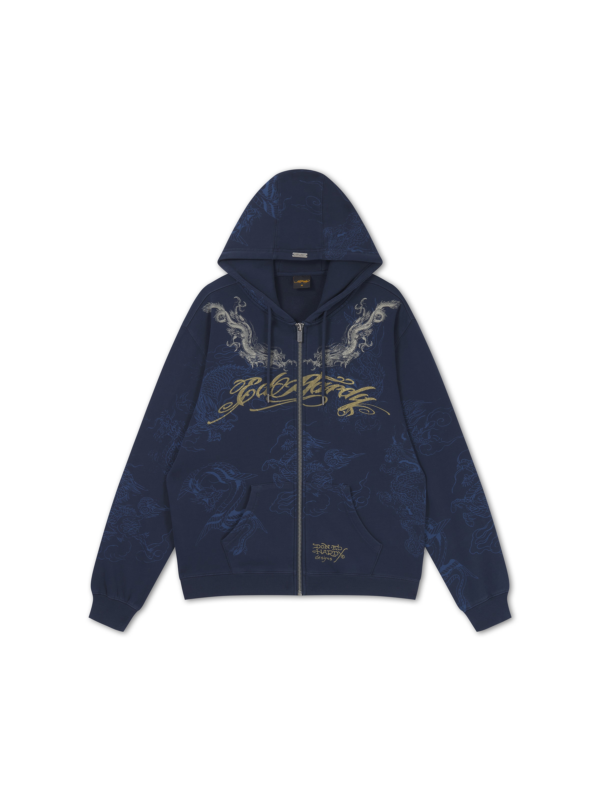 Ed Hardy Суичъри с качулка в синьо: отпред