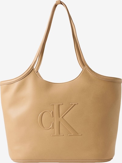 Pirkinių krepšys iš Calvin Klein, spalva – kapučino spalva, Prekių apžvalga