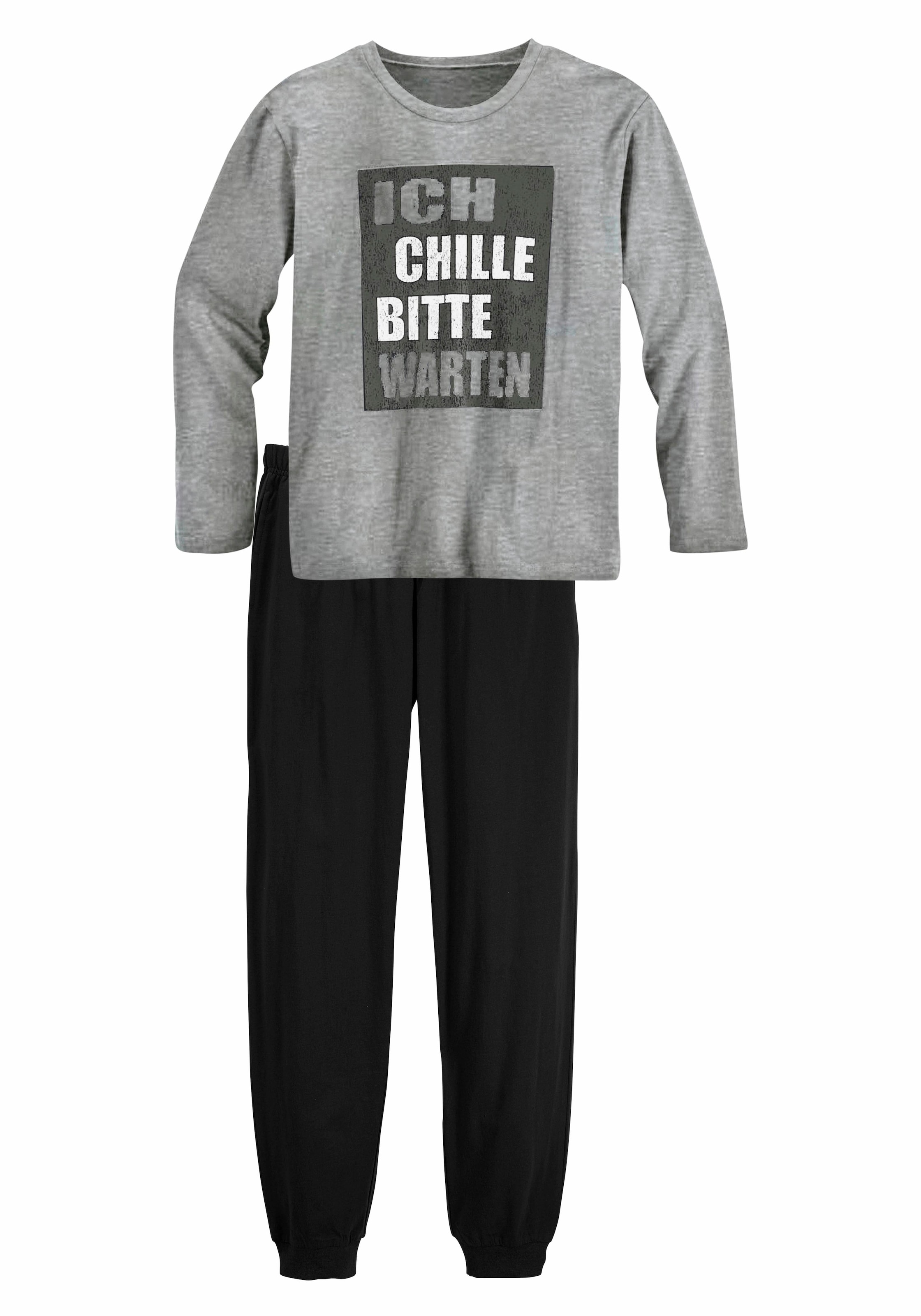 Authentic Le Jogger Pajamas in Grey: front
