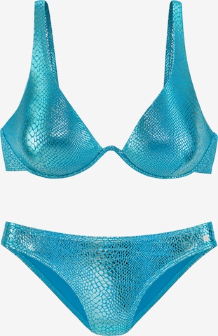 JETTE T-Shirt Bikini in Blau: predná strana