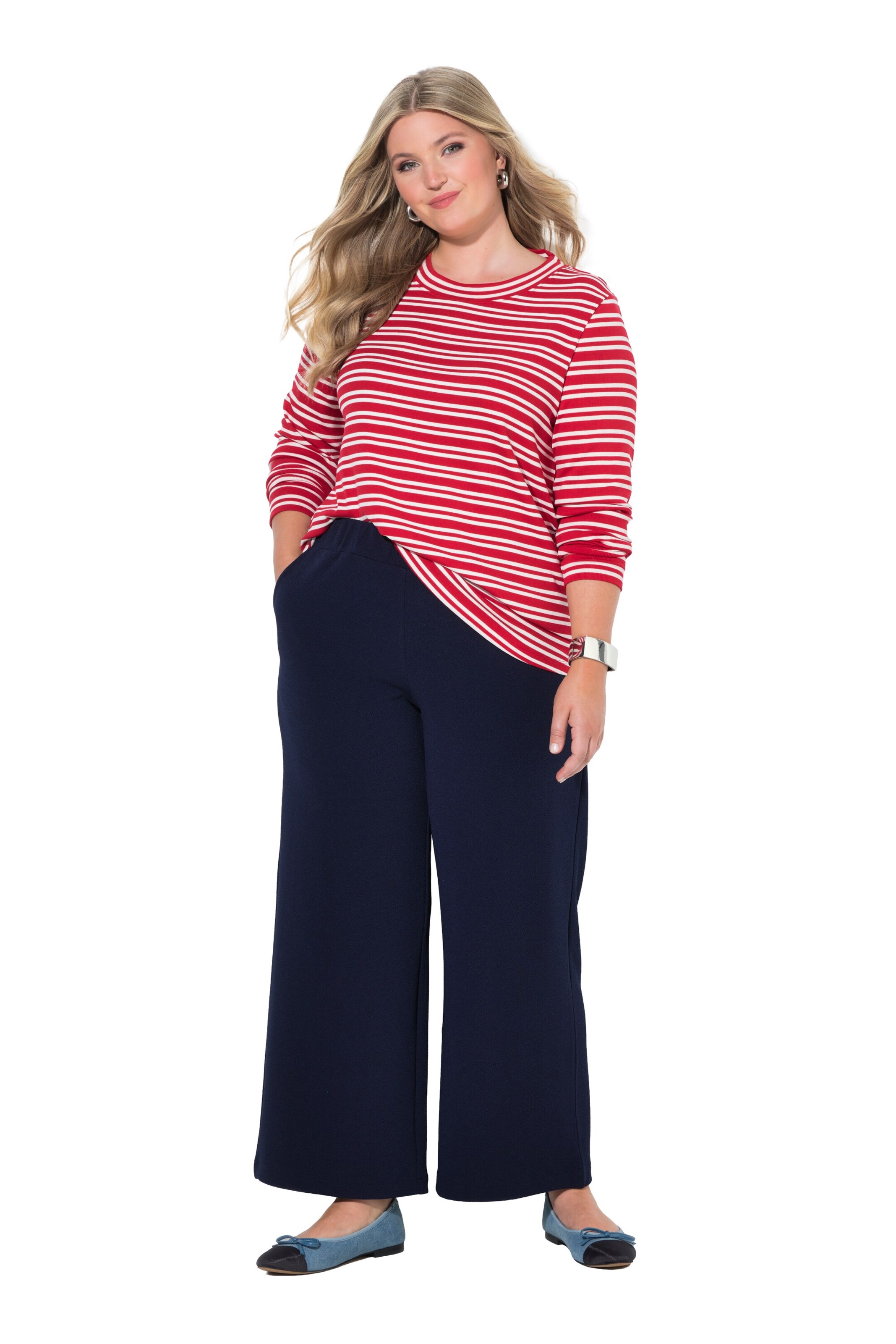 MIAMODA Loose fit Trousers in Blue