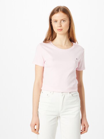 T-shirt TOMMY HILFIGER en rose : devant