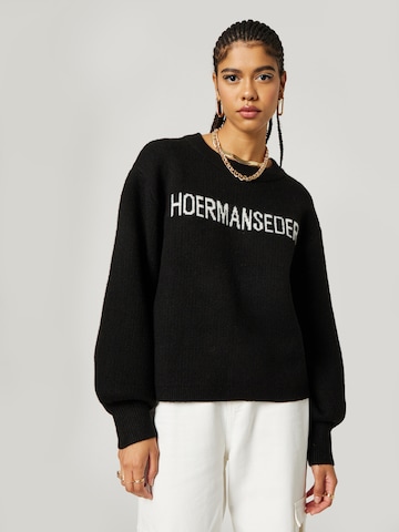 Hoermanseder x About You Sweater 'Carolin' in Black: front