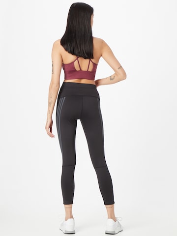 ADIDAS SPORTSWEAR Skinny Workout Pants 'Run Icons 3-Stripes' in Black