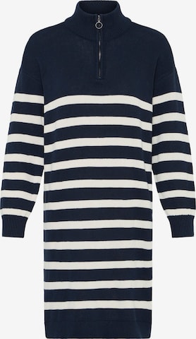 Oxmo Gebreide jurk ' OXFSANVA ' in Blauw: voorkant