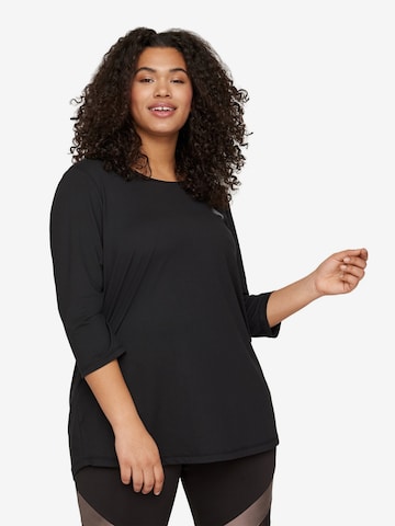 Active by Zizzi Performance Shirt in Black: front