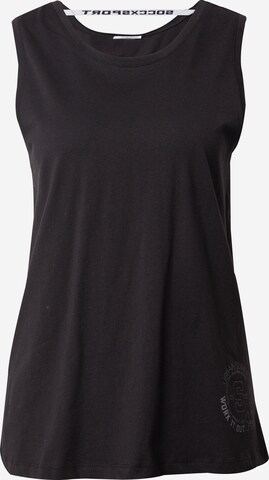 Soccx Top in Black: front