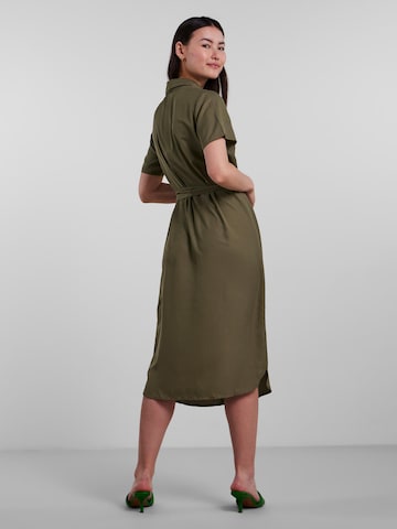 PIECES Shirt Dress 'Olivia' in Green
