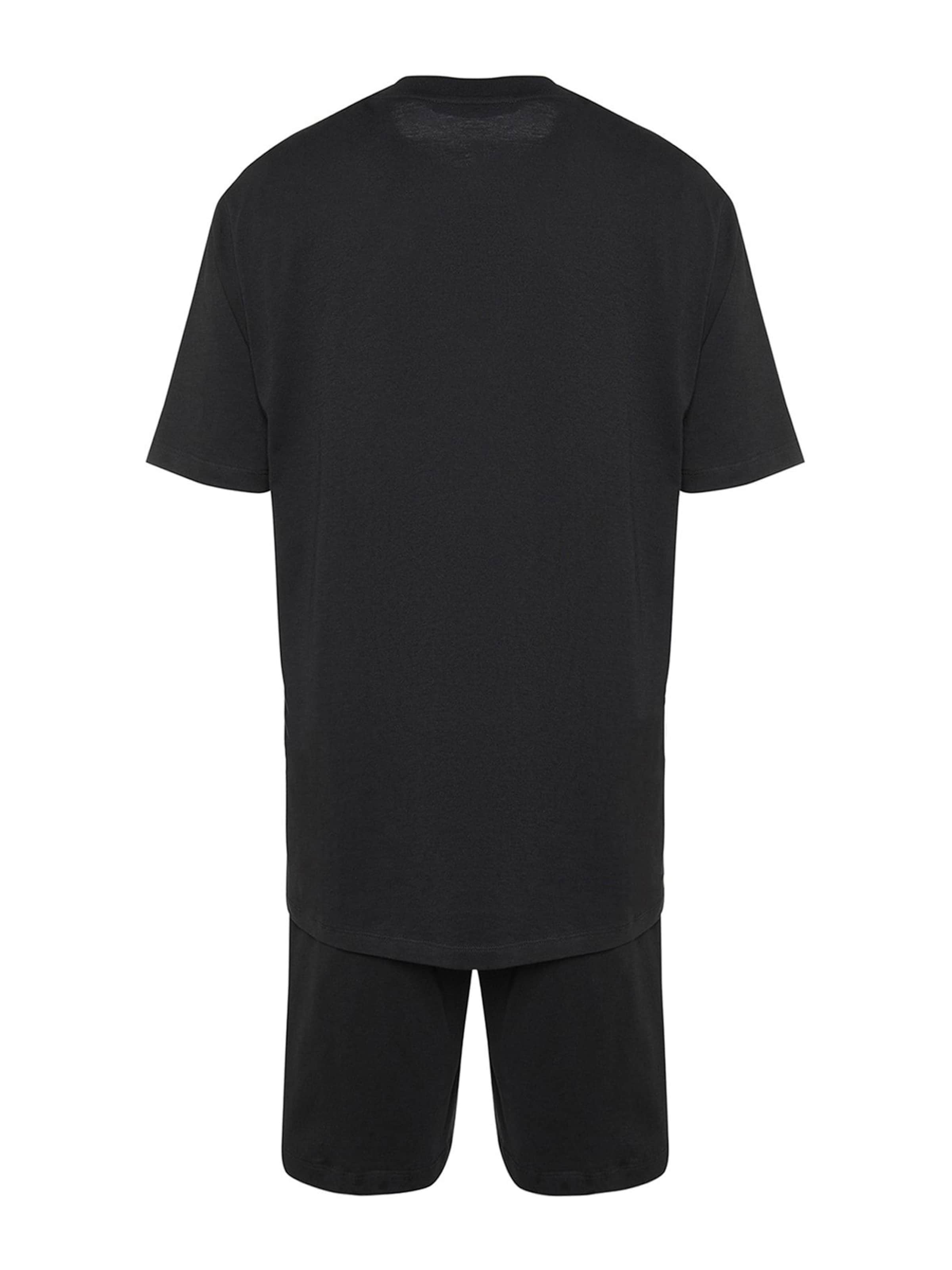 Trendyol Lühike pidžaama, värv must