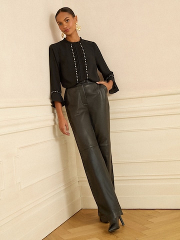 Chemisier love & roses en noir