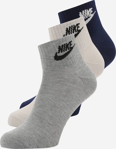 Nike Sportswear Čarape u mornarsko plava / siva melange / crna / bijela, Pregled proizvoda