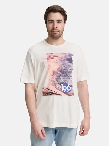 T-Shirt TOM TAILOR Men + en blanc : devant