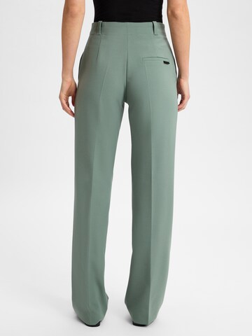 HUGO Regular Trousers with creases ' Hulana ' in Green