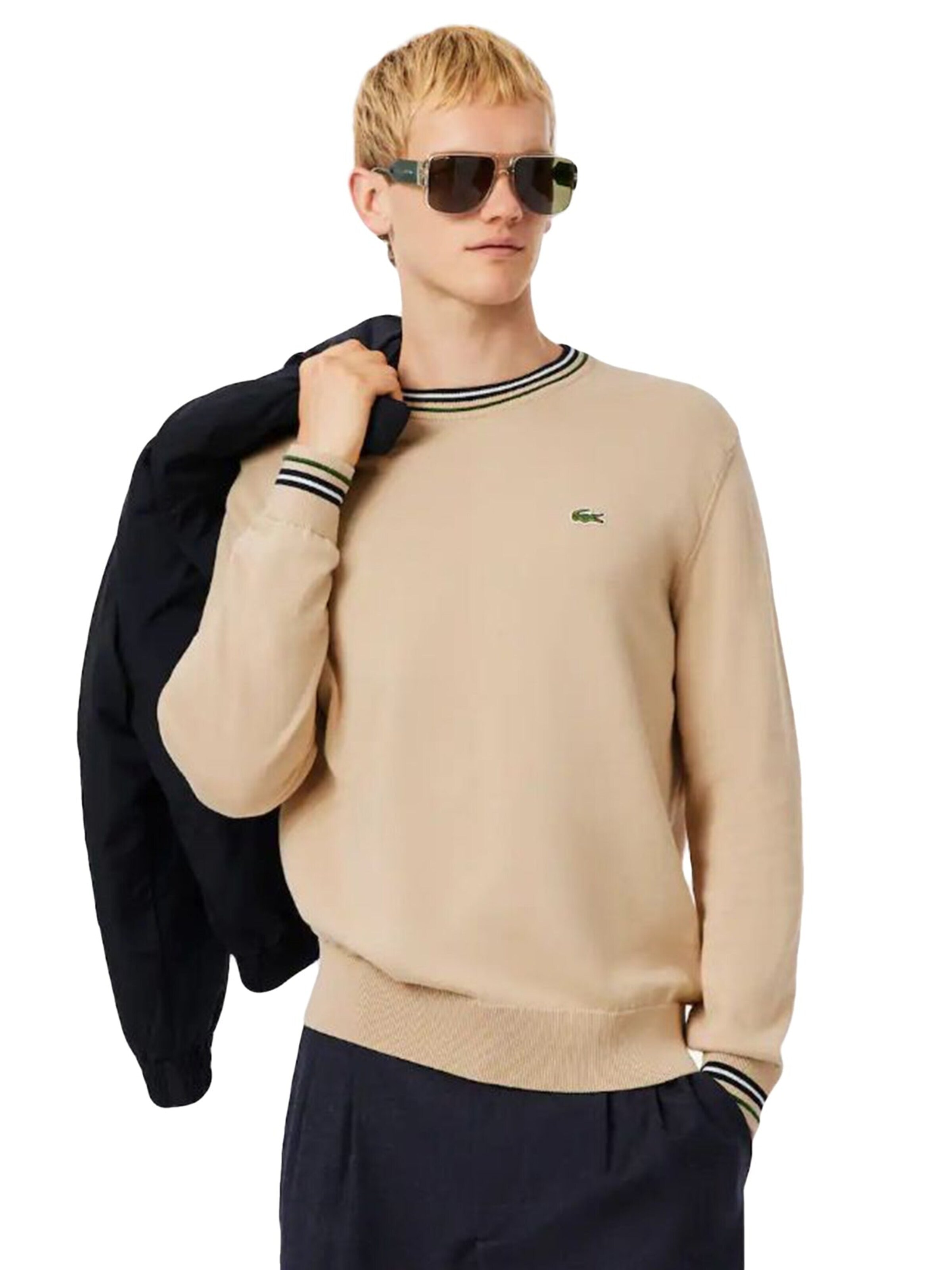 LACOSTE Sweater 'DV0' in S in Beige, Item view