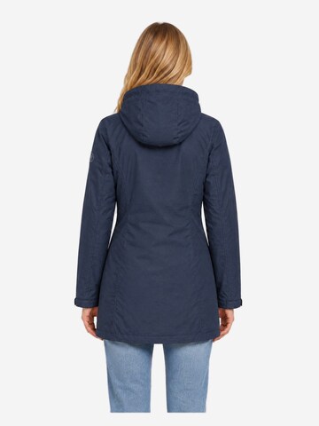 deproc Winterjas 'Outdoorparka LAVAL LONG Damen Outdoorjacke, Regenjacke' in Blauw